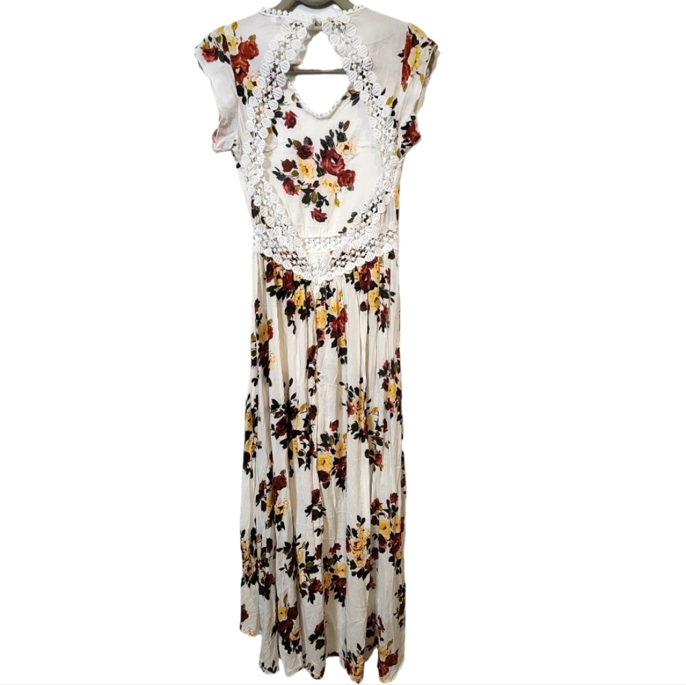 Women Floral Evening Party Summer Beach Casual Maxi Dress, Size Small - Picture 9 of 13